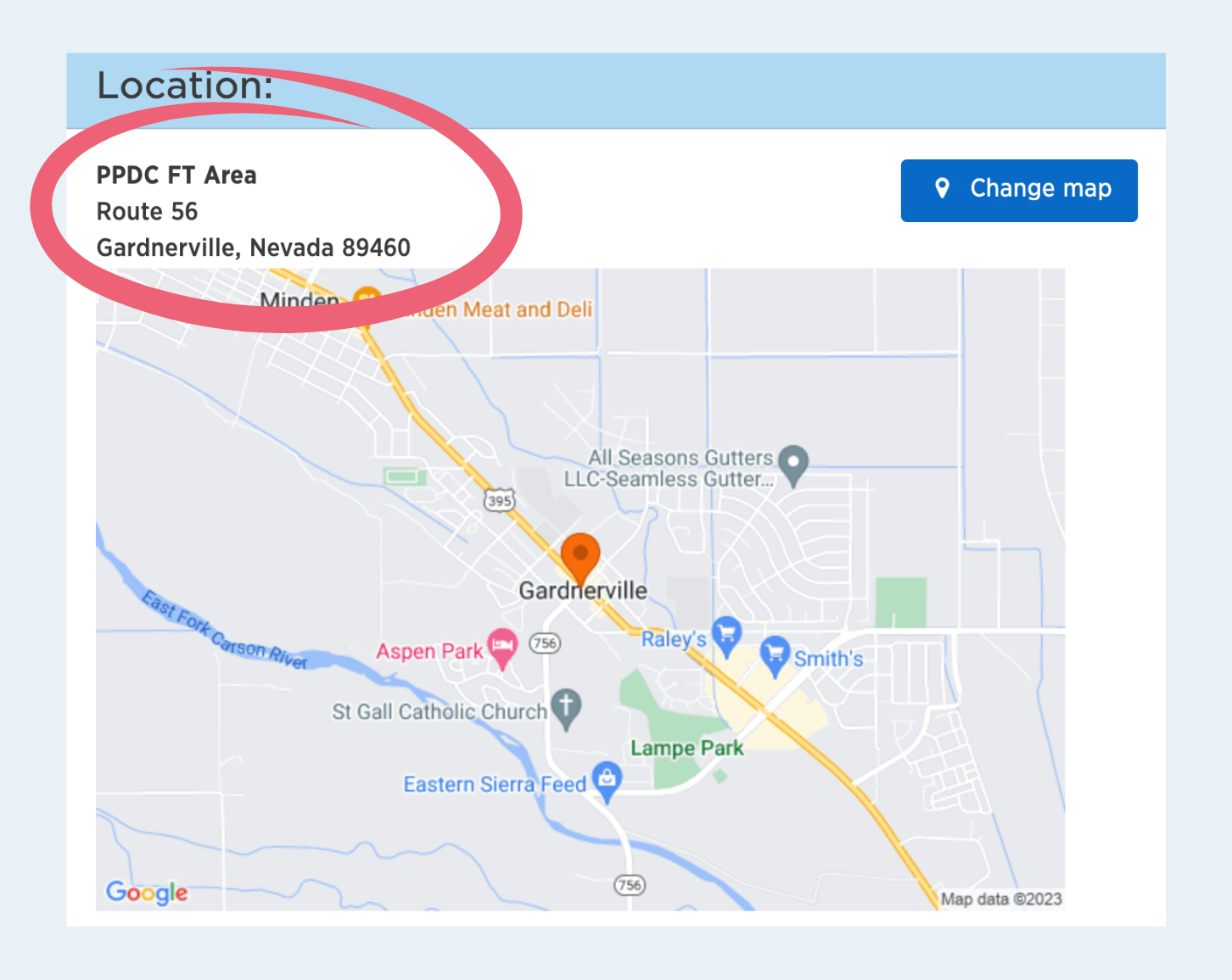 circle location map